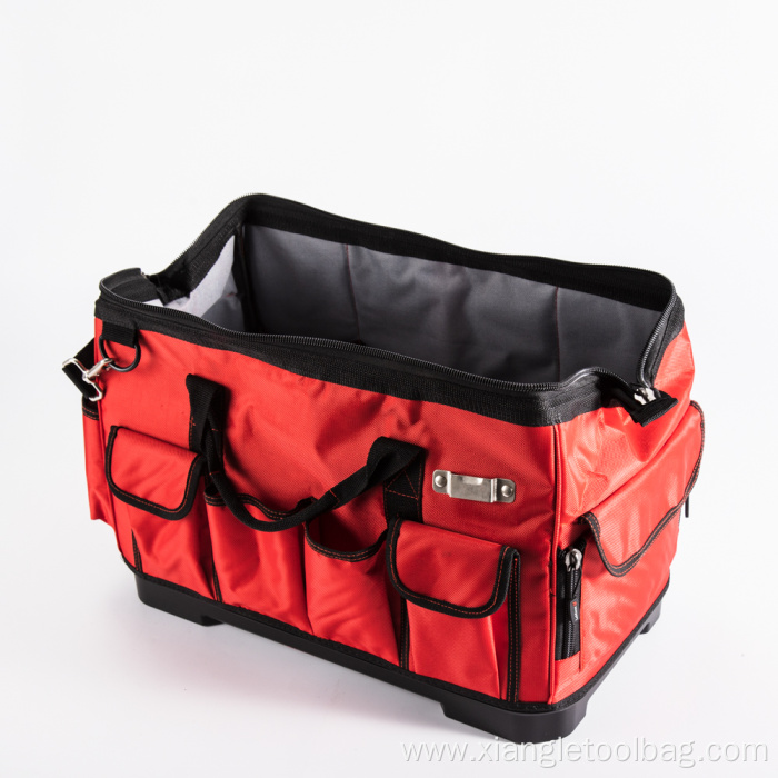 Red Water Resistant Tool Bag with Shoulder Strap